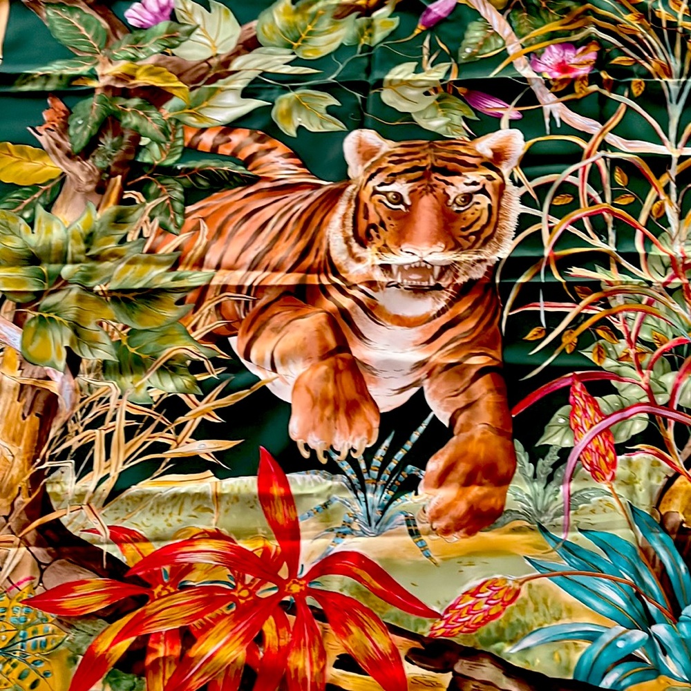 Vintage Gucci scarf of tiger 35x35